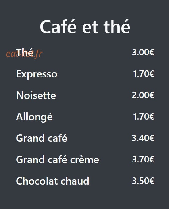 O'B Bar — carte page 7