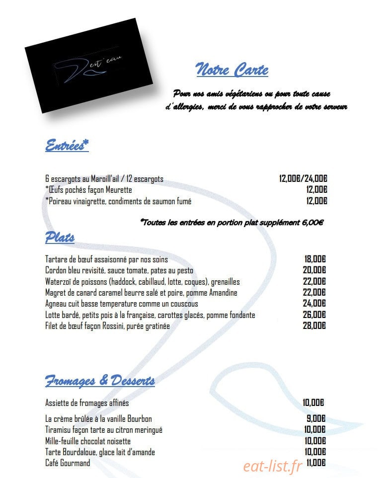 Rest'eau — carte page 1