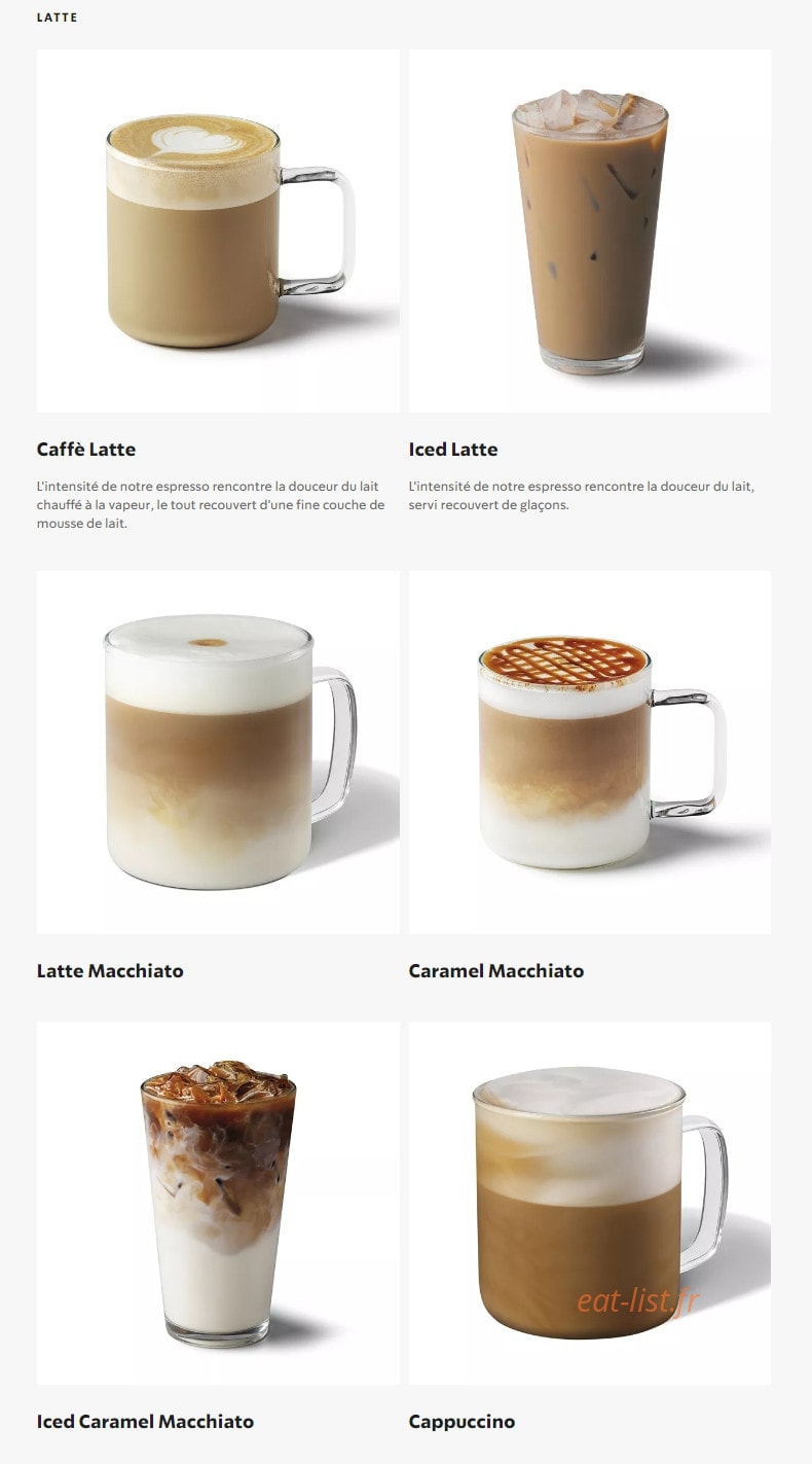 Starbucks — carte page 14