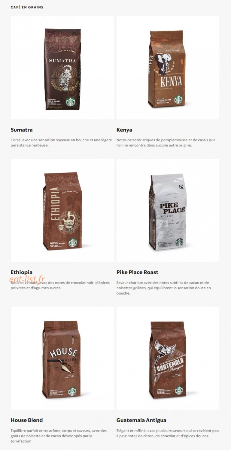 Starbucks — carte page 12