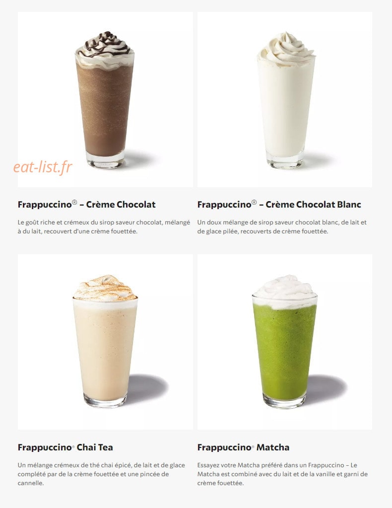 Starbucks — carte page 22