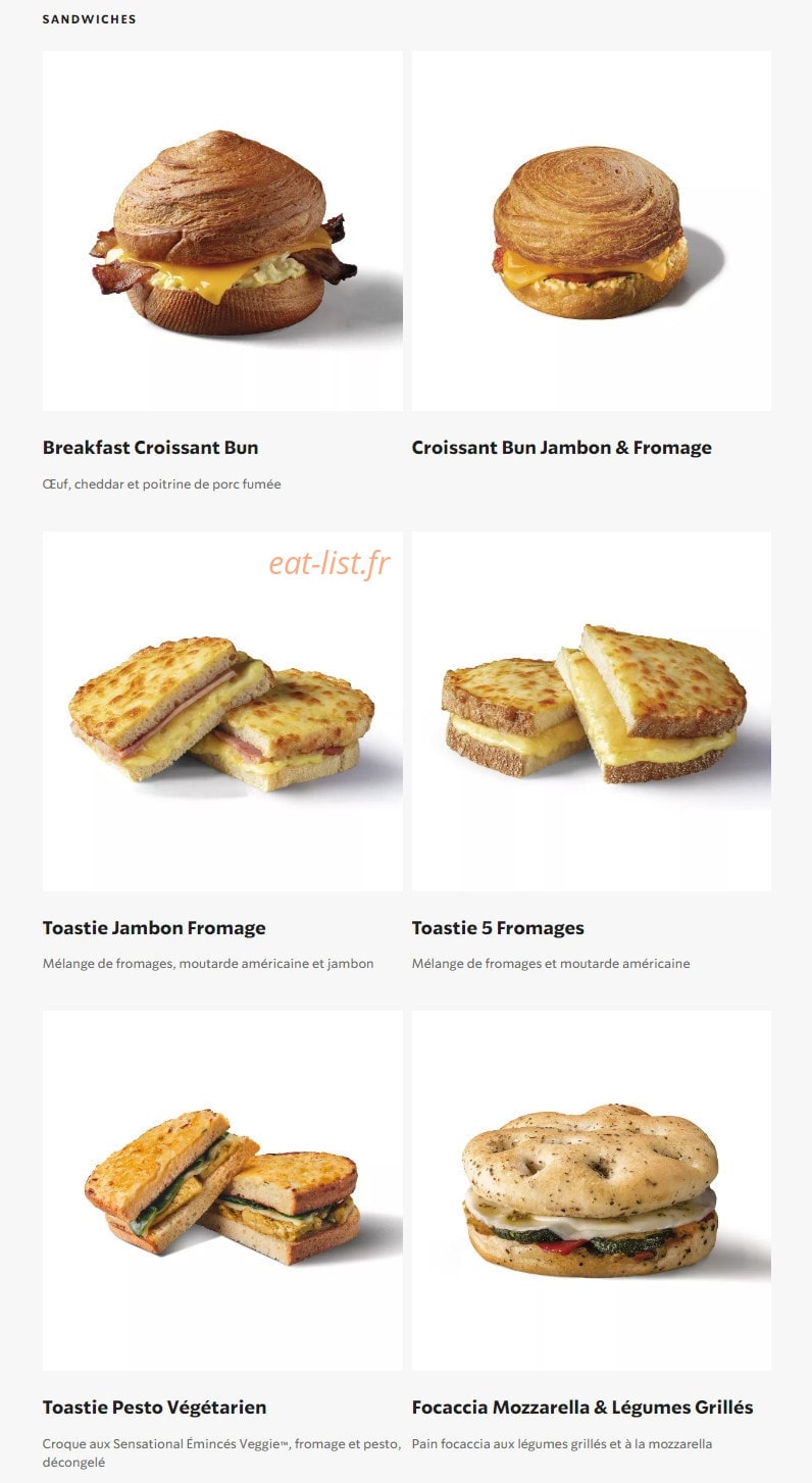 Starbucks — carte page 7