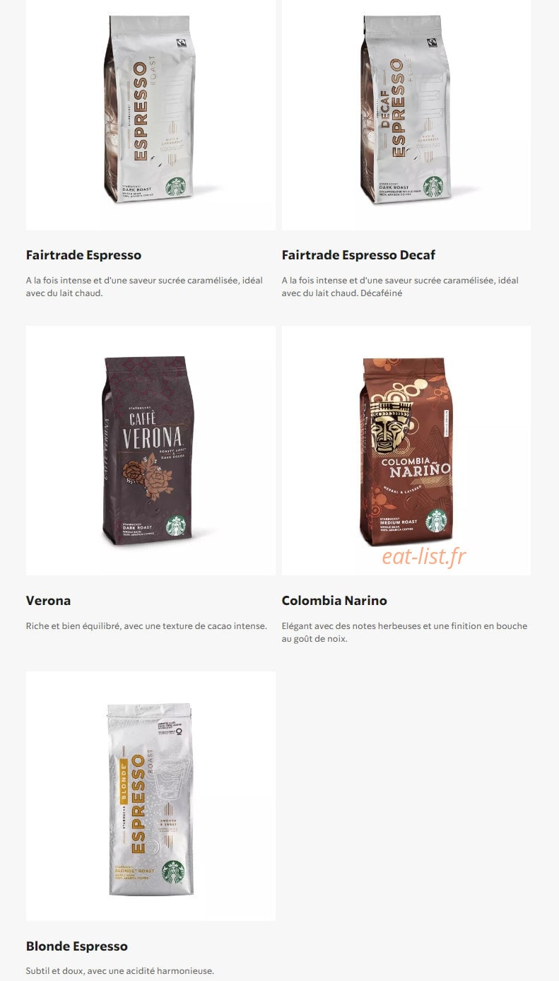 Starbucks — carte page 13