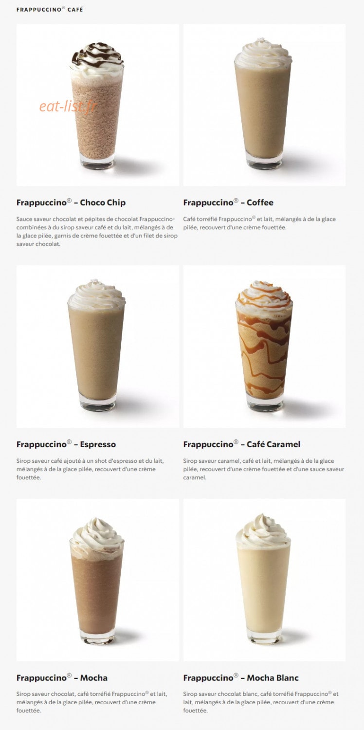 Starbucks — carte page 20