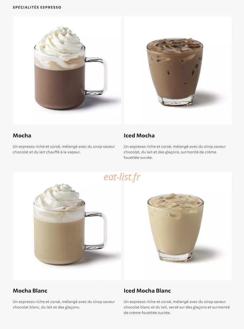 Starbucks — carte page 16