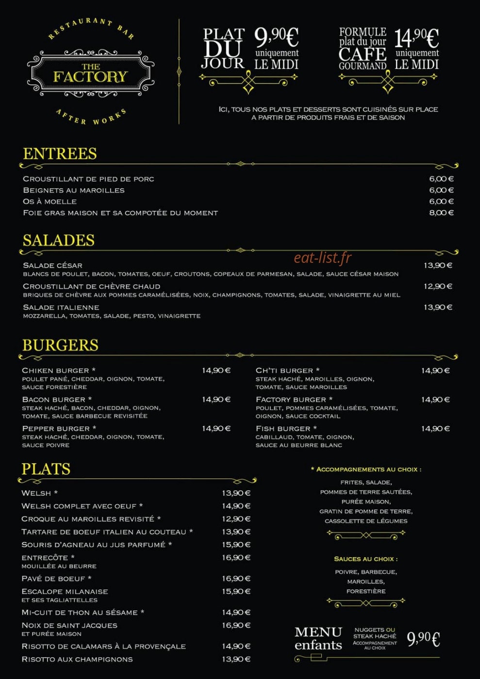 The factory — carte page 1