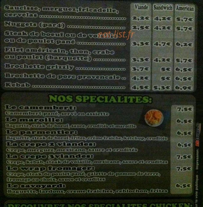 La frit tonyc — carte page 2