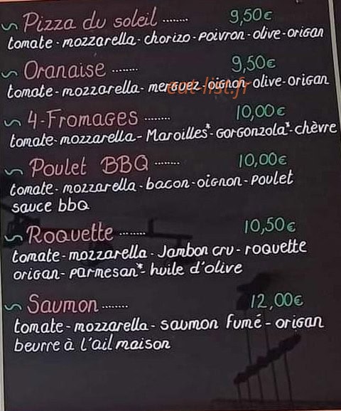 Pizz'appétit — carte page 2