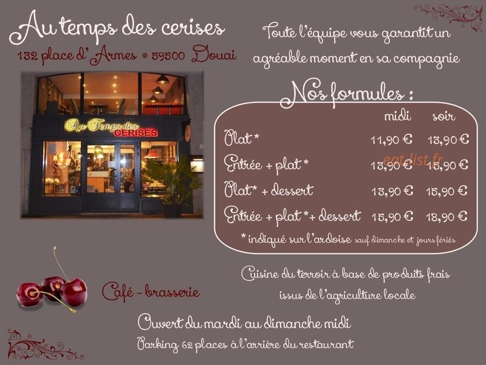 Au temps des cerises — carte page 1