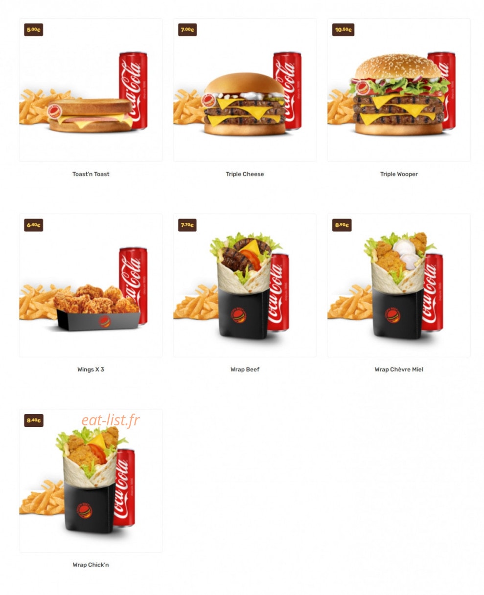 Chick'n Beef — carte page 3