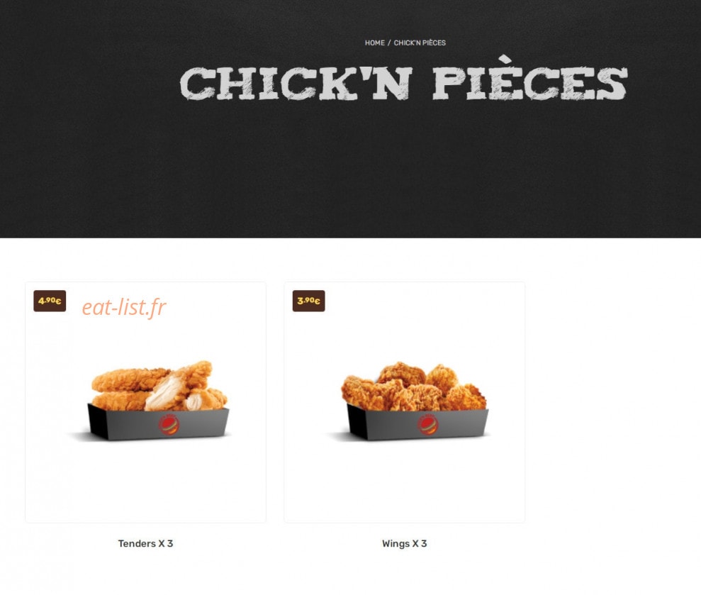 Chick'n Beef — carte page 6