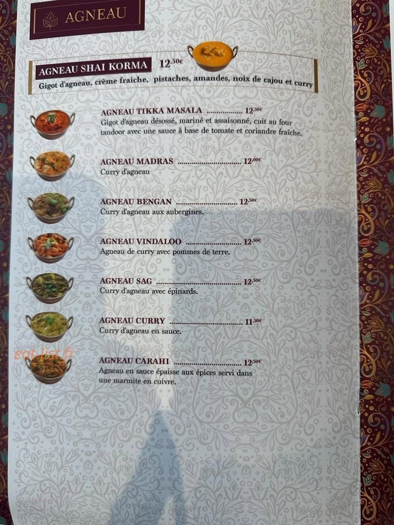 Cuisine Indienne — carte page 4