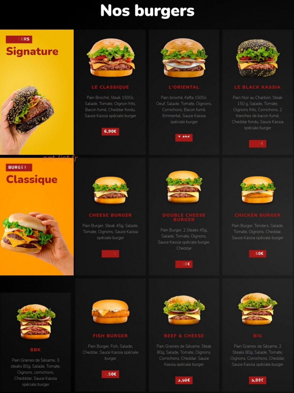 Kassia Food — carte page 2