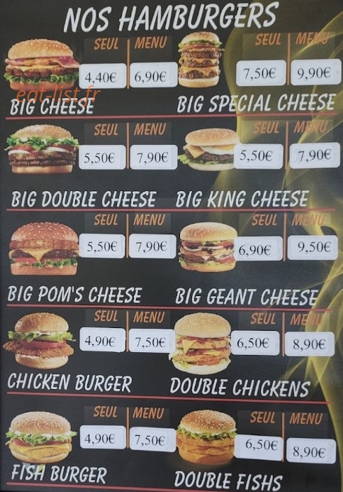 King Food — carte page 2