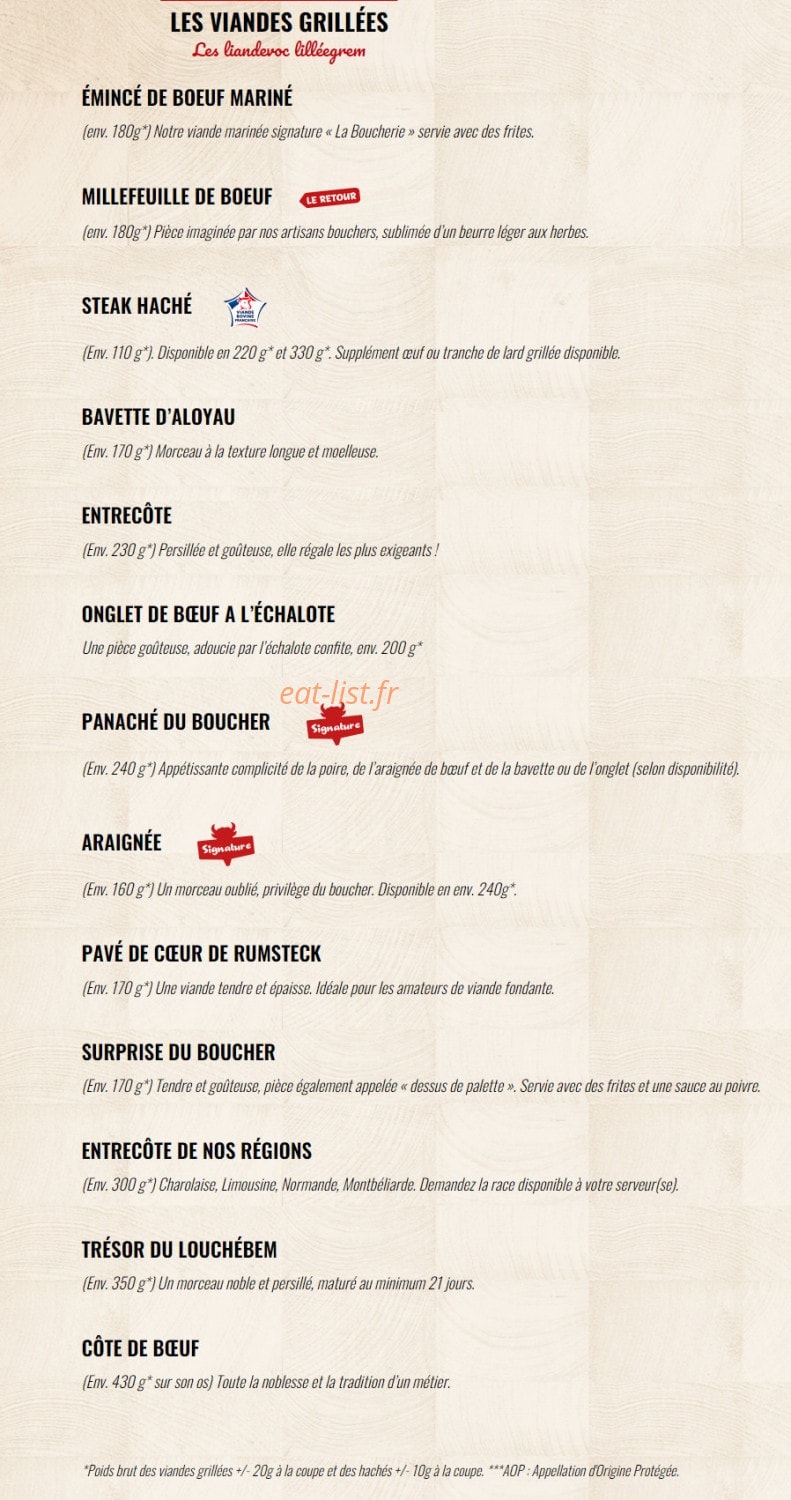 La Boucherie — carte page 3