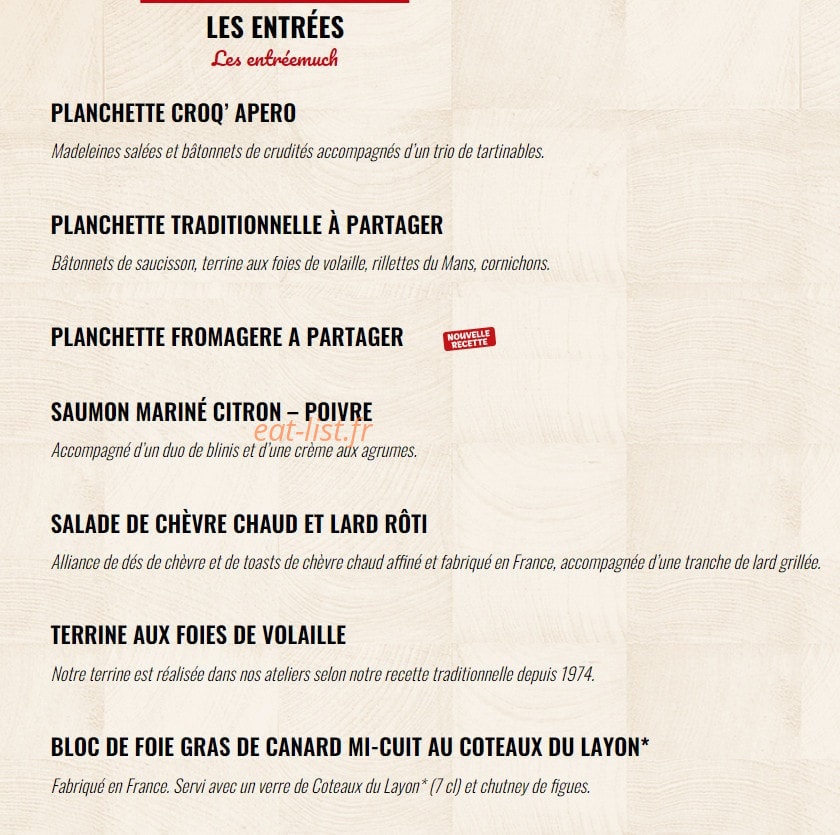 La Boucherie — carte page 1