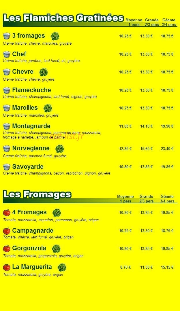 La Tourtiere — carte page 4