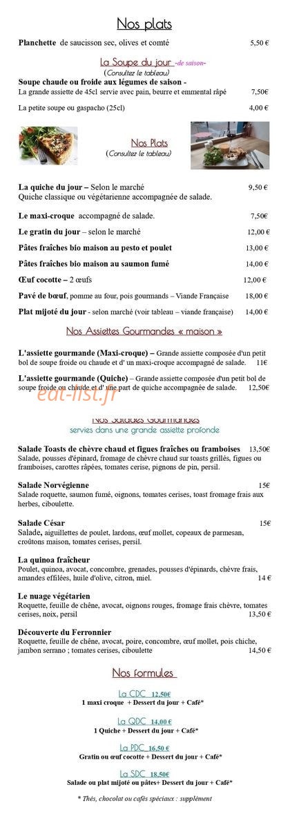 Le Ferronnier dans les Nuages — carte page 1