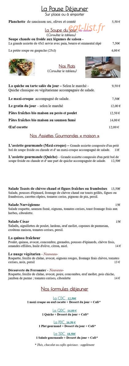 Le Ferronnier dans les Nuages — carte page 2