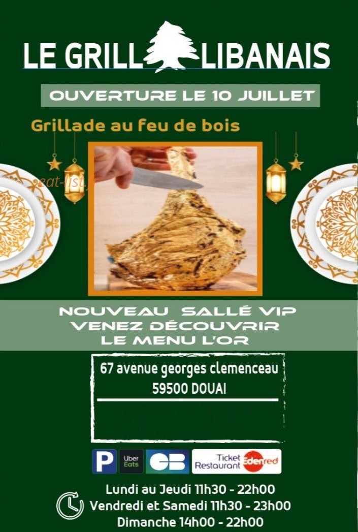 Le Grill Libanais — carte page 1