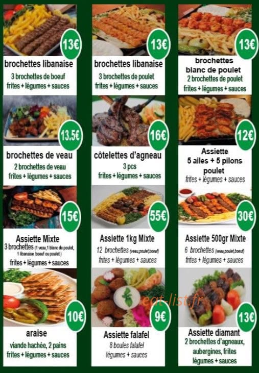 Le Grill Libanais — carte page 3