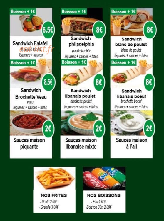 Le Grill Libanais — carte page 4