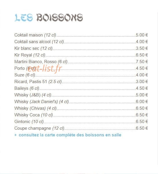 Le Nagoya — carte page 2