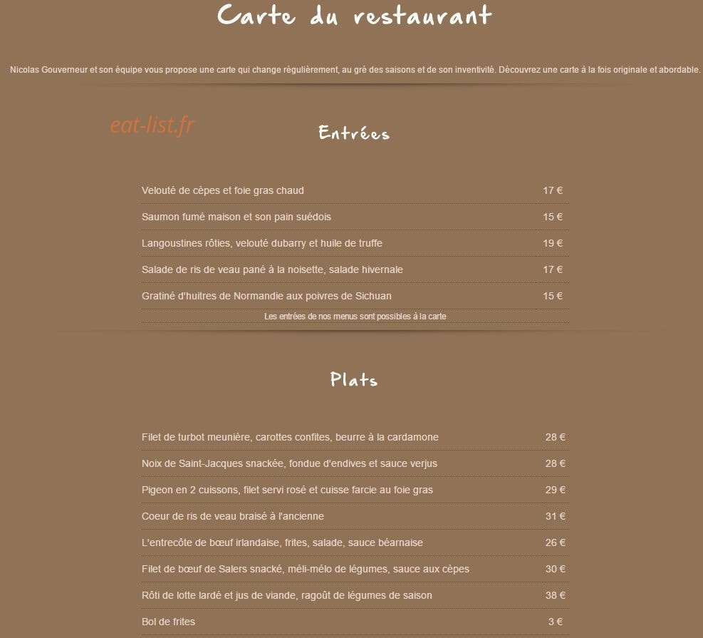 Le P'tit Nicolas — carte page 1