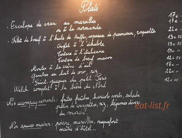 Le Petit Paris — carte page 2