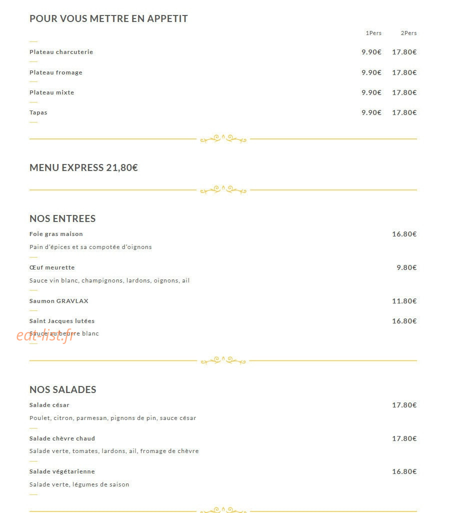 Le Welcome — carte page 1