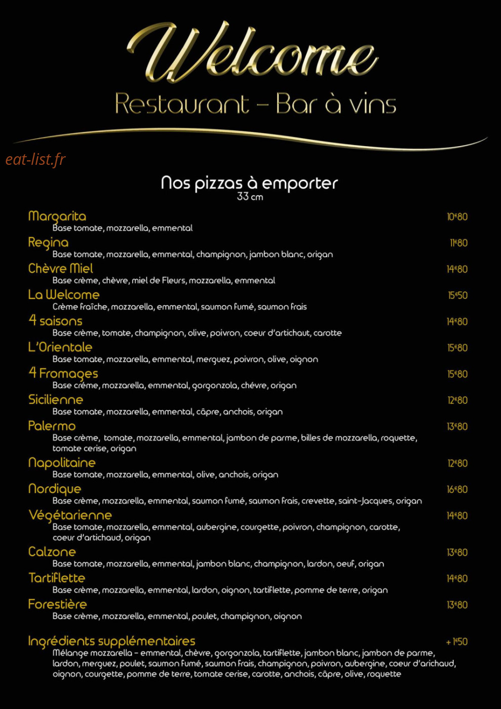 Le Welcome — carte page 5