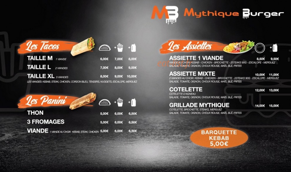 Mythique burger — carte page 3