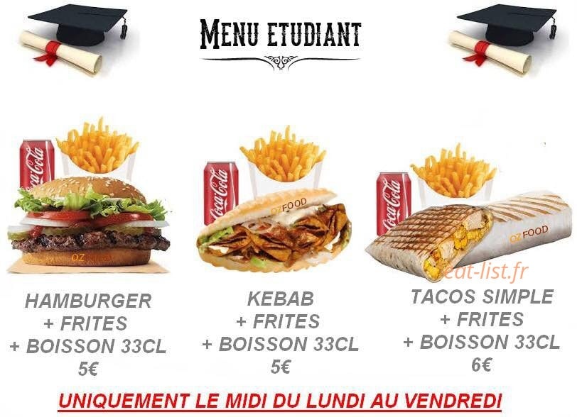 Oz Food — carte page 2