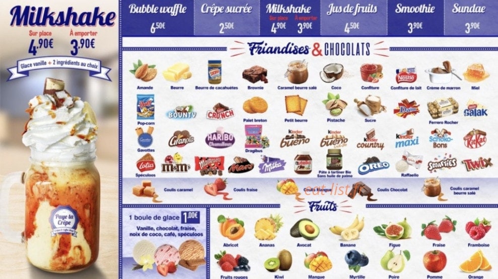 Paye Ta Crêpe — carte page 4