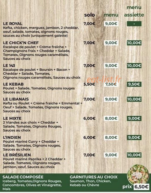 Pizza Home De Gayant — carte page 4