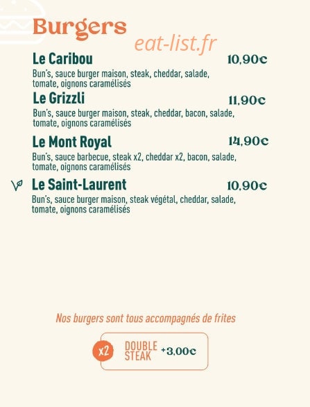 Poutine Shack — carte page 2