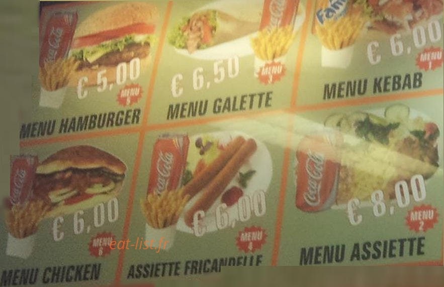 Snack Antalya — carte page 1
