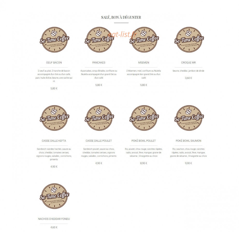So Time Coffee — carte page 2