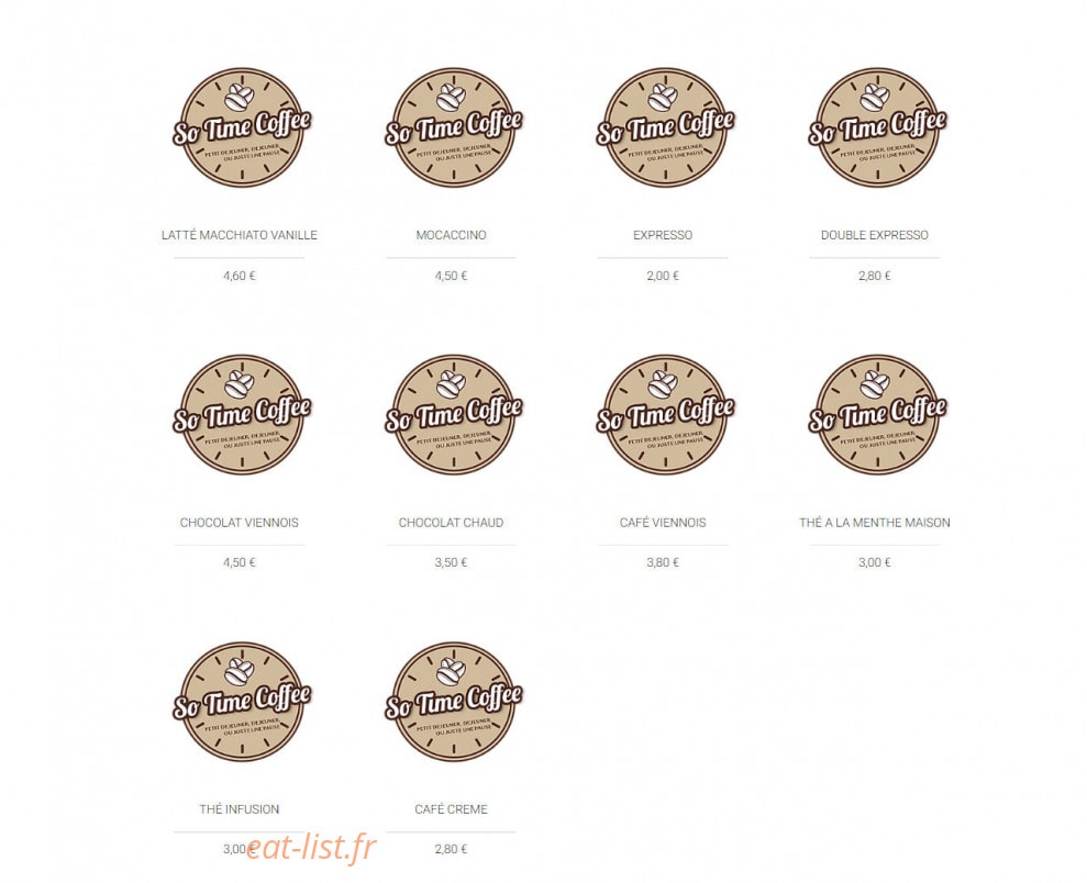 So Time Coffee — carte page 5