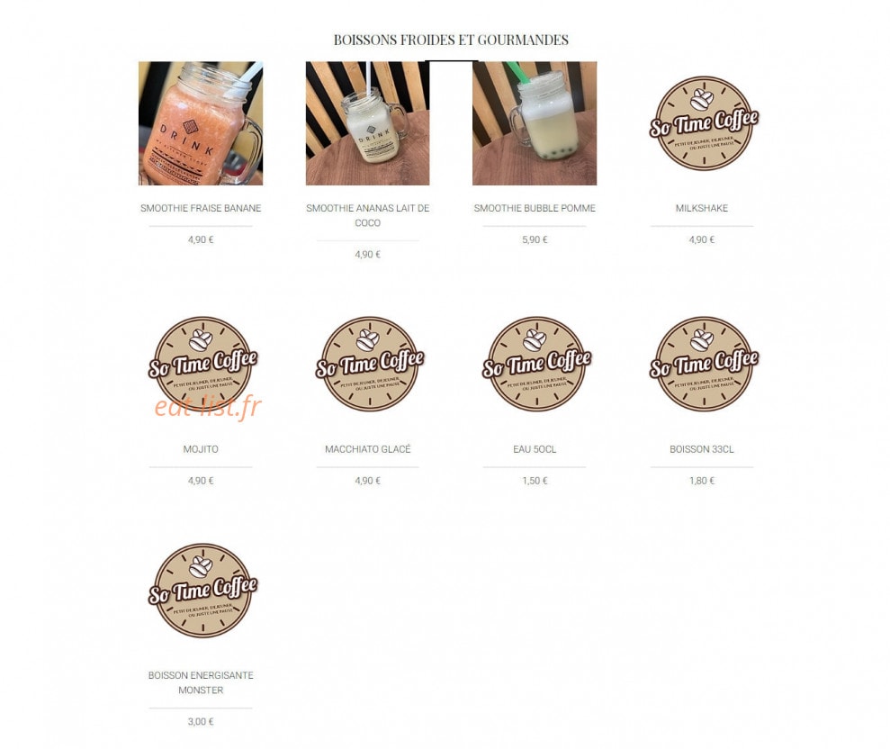 So Time Coffee — carte page 6