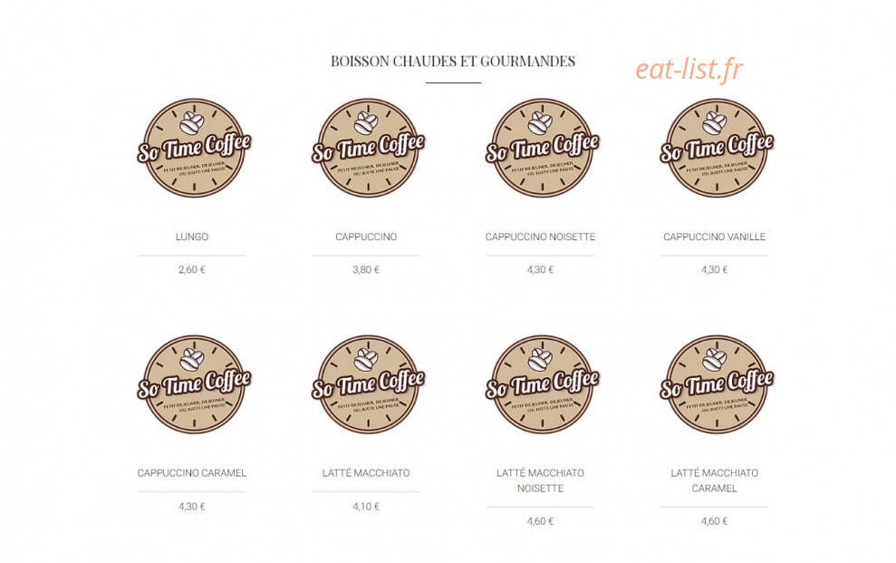So Time Coffee — carte page 4