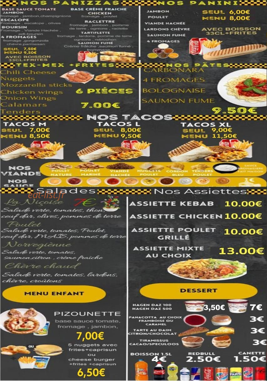 Taxii pizza — carte page 2