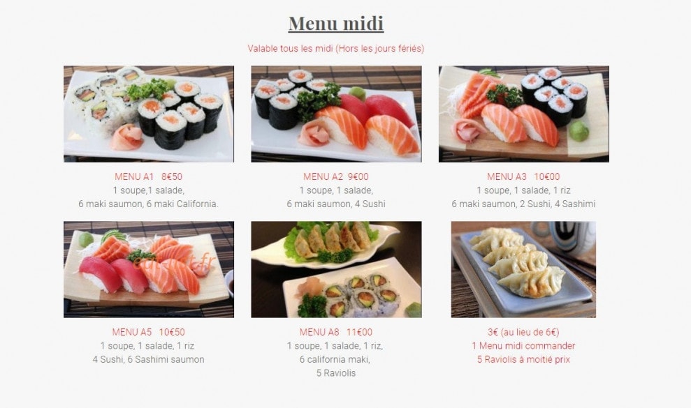 Yukito Sushi — carte page 5