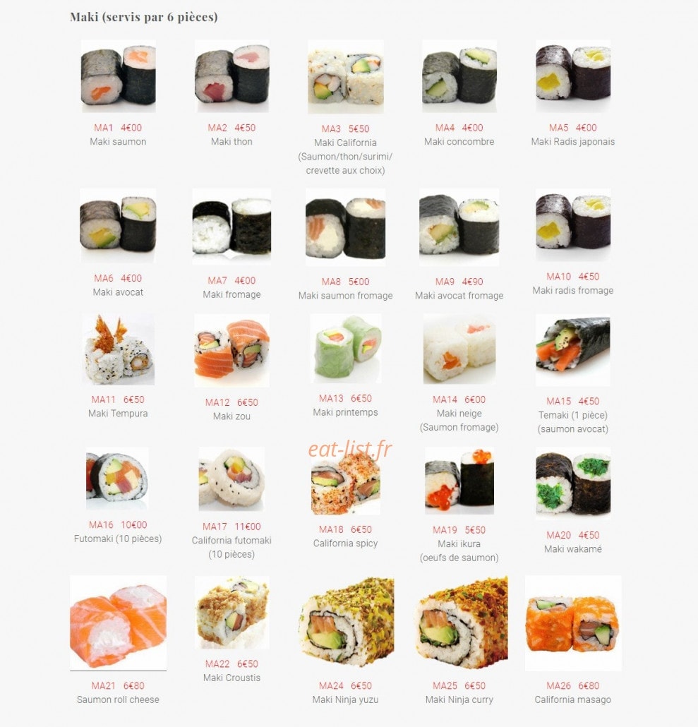 Yukito Sushi — carte page 7