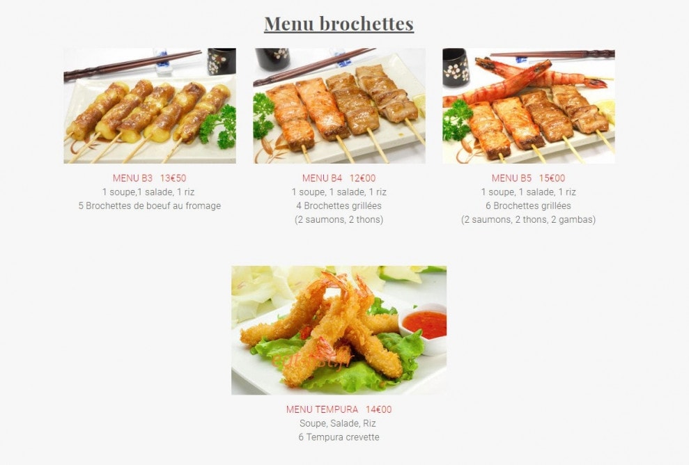 Yukito Sushi — carte page 4