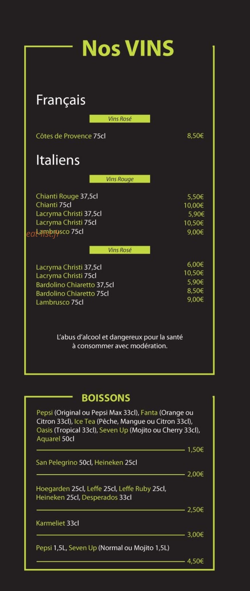 Luzi Pizza — carte page 2