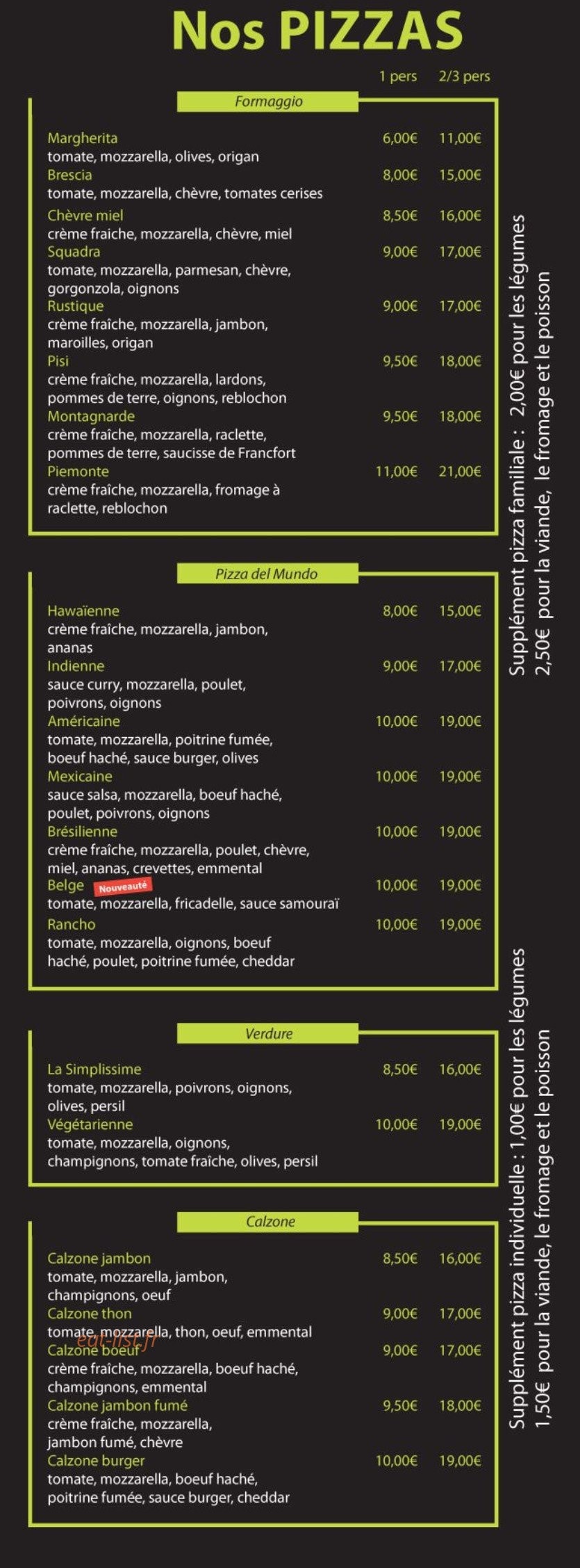 Luzi Pizza — carte page 5