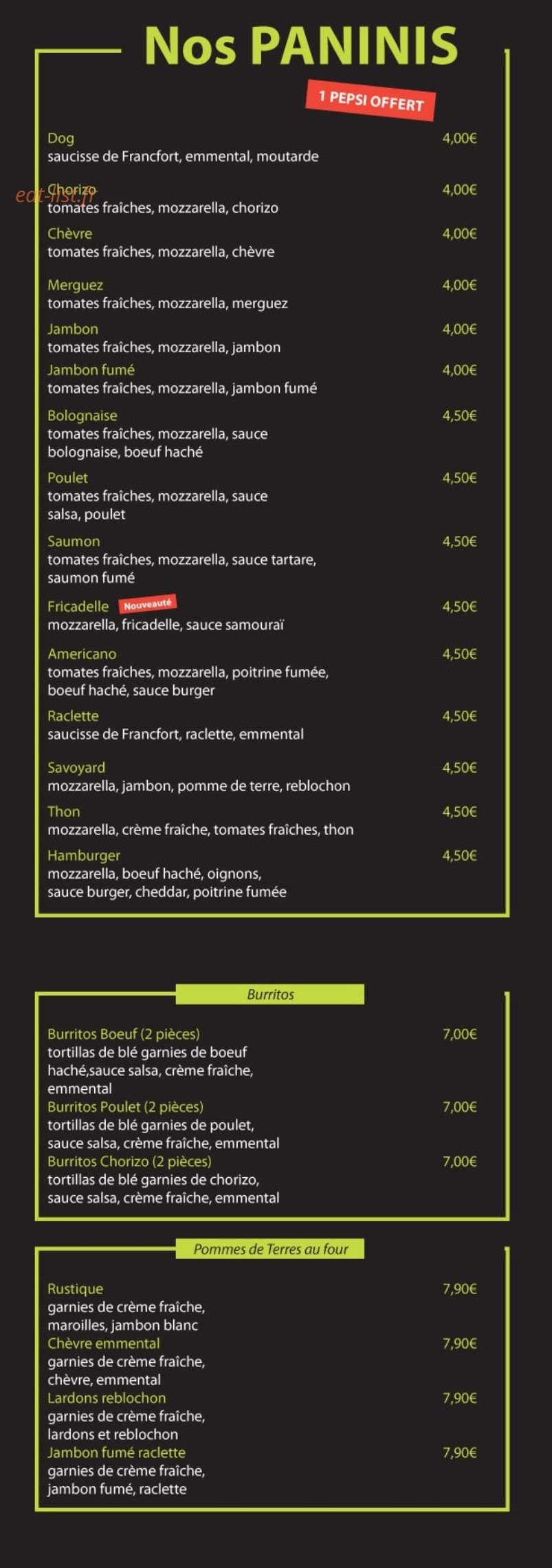 Luzi Pizza — carte page 7