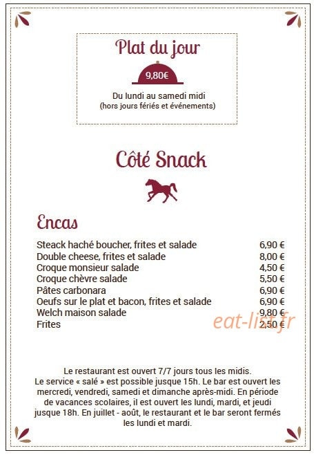 Le comte — carte page 2