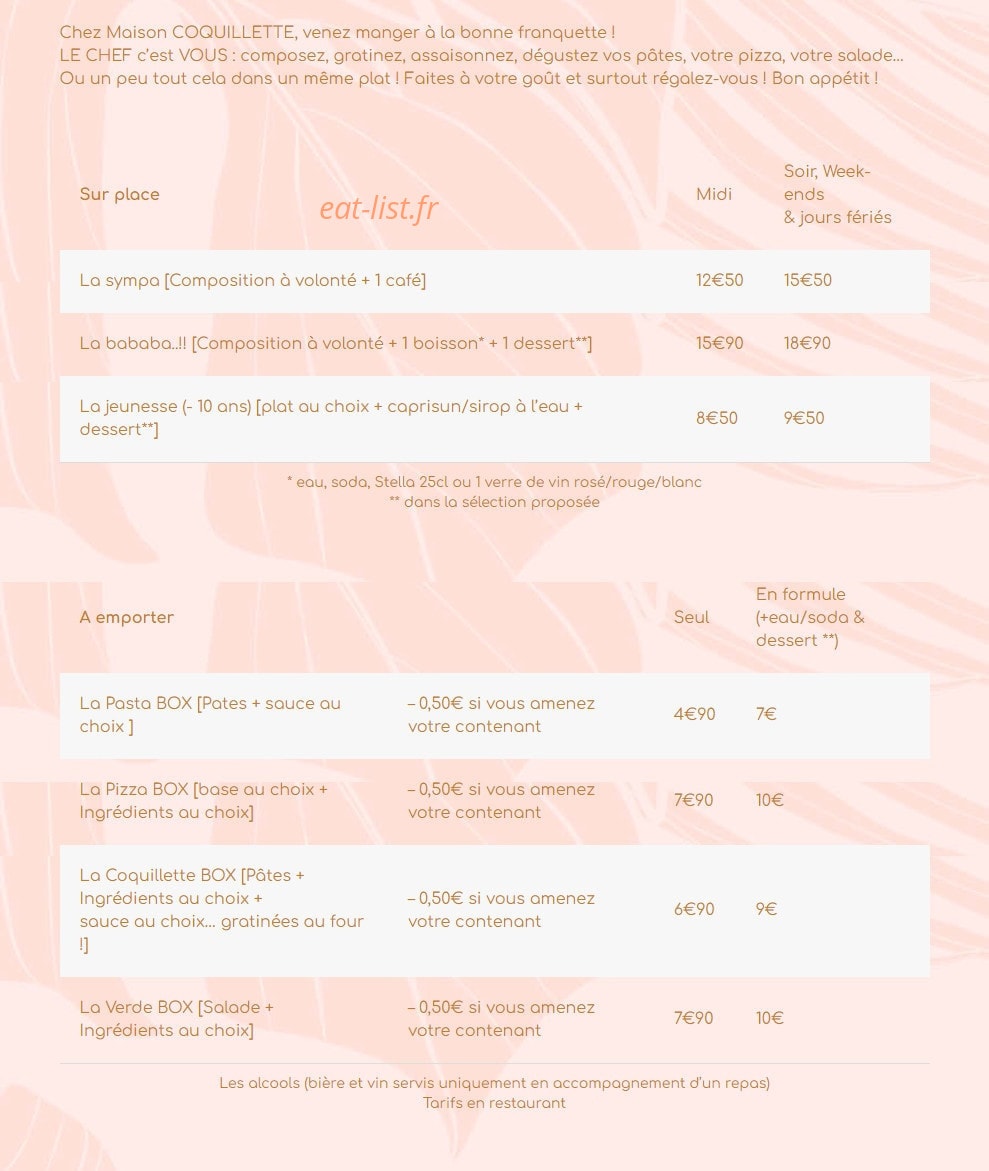 Maison Coquillette — carte page 1